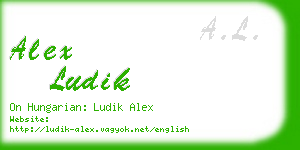 alex ludik business card